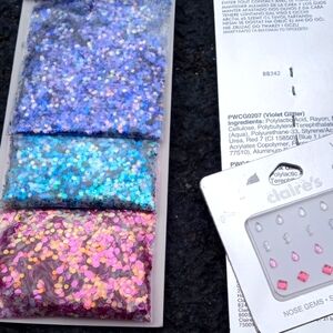 Body Glitter and Nose Gems Lot of 3